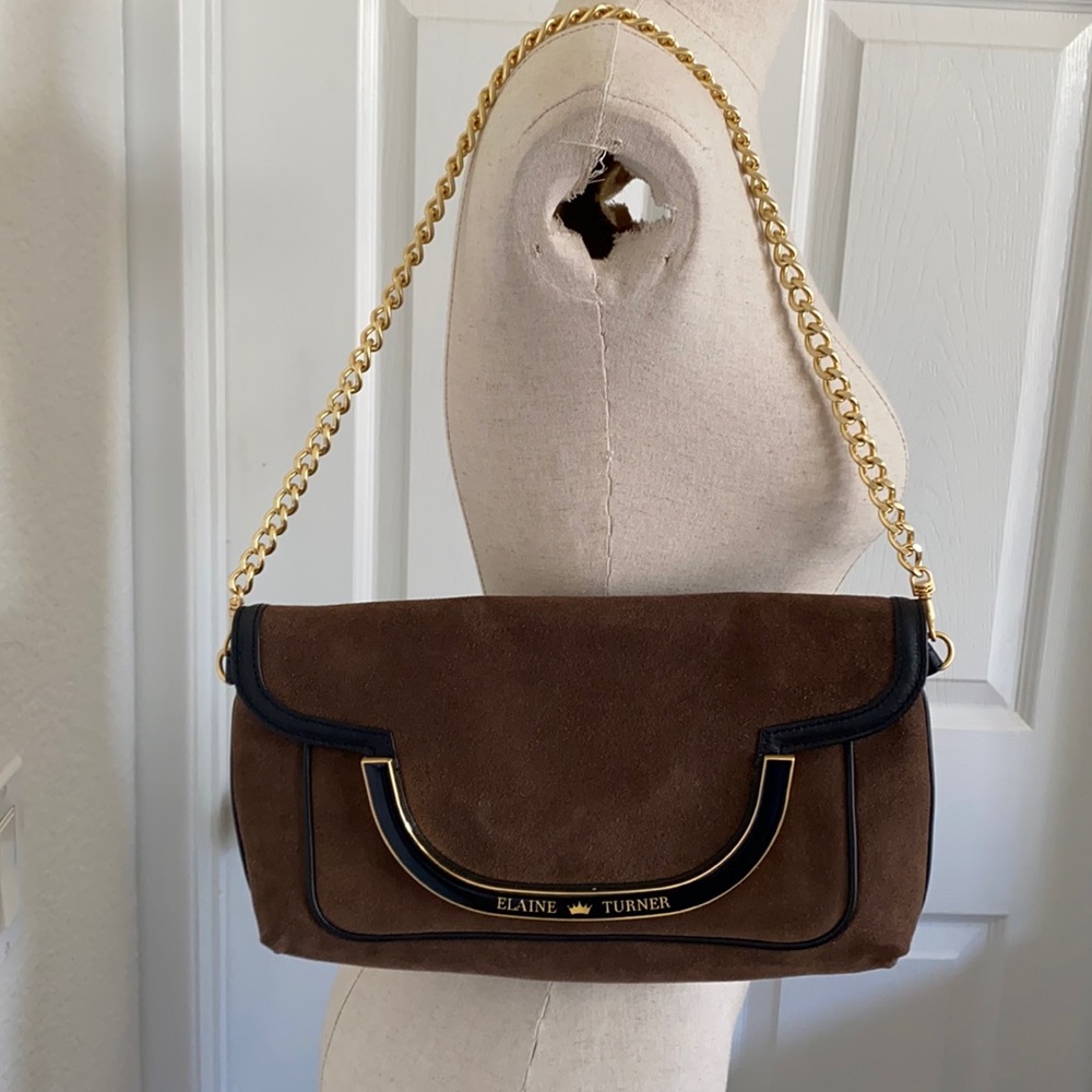 Elaine Turner suede bag